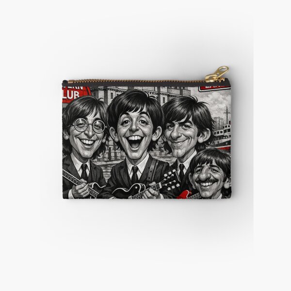 Item preview, The Beatles in Liverpool Selective Color Caricature designed and sold by LuluLeb.