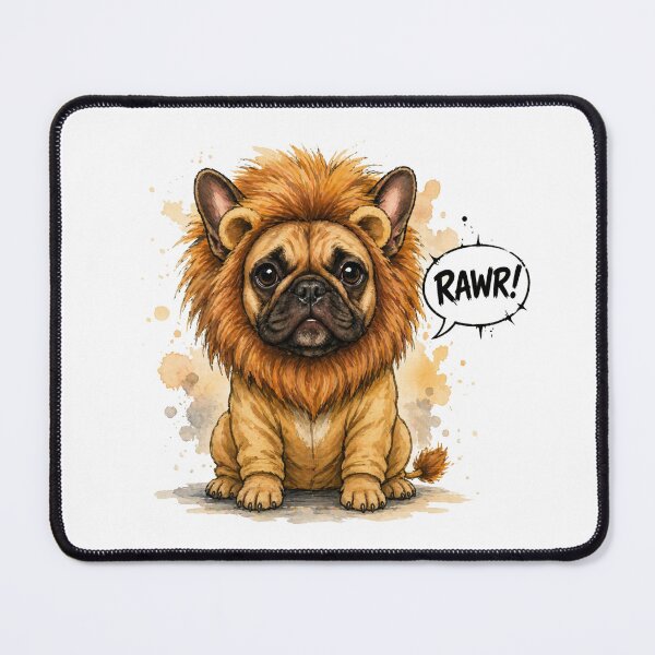 Item preview, Funny Lion Bulldog – Cute French Bulldog in Lion Costume “RAWR!” designed and sold by shallia.