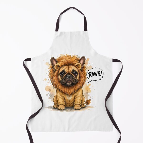 Item preview, Funny Lion Bulldog – Cute French Bulldog in Lion Costume “RAWR!” designed and sold by shallia.