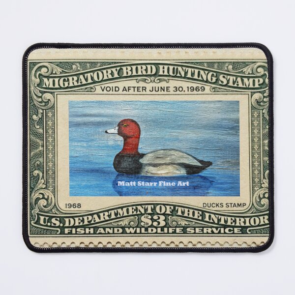 Item preview, Migratory Bird Hunting Stamp with redhead duck designed and sold by Matt Starr Fine Art .
