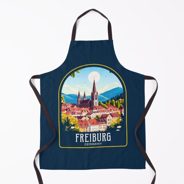 Item preview, Freiburg Vintage Travel Illustration designed and sold by HomeLivingCo.