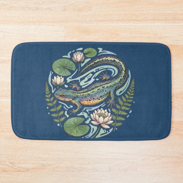 Item preview, Alpine Newt with Water Lilies designed and sold by BirdsnStuff.