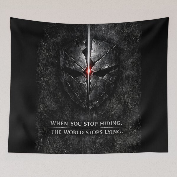 Item preview, When You Stop Hiding The World Stops Lying - The Last Mask Quote - Dark Aesthetic Philosophy Shirt designed and sold by MarioZ137.
