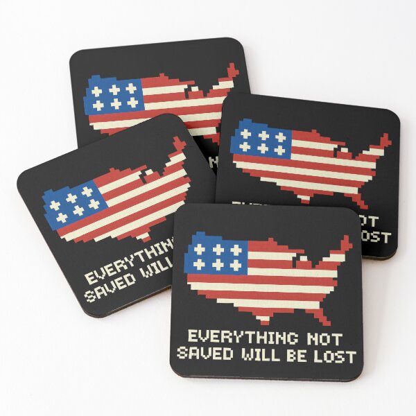 Item preview, Everything Not Saved Will Be Lost - American Flag Pixel USA Patriotic designed and sold by OctGaveAParty.