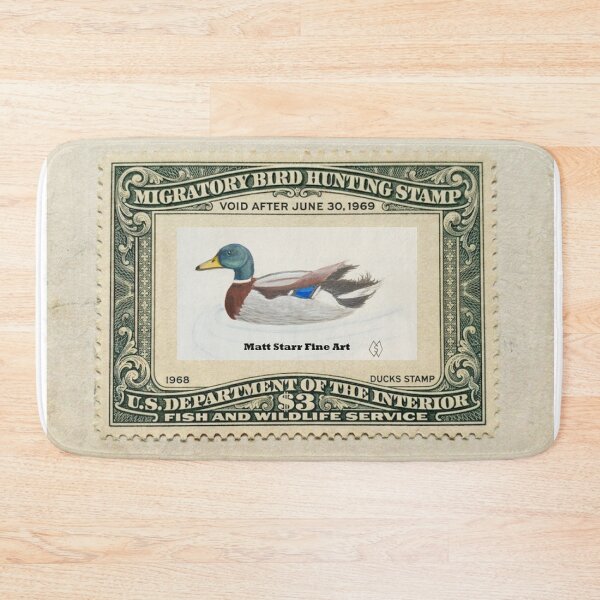 Item preview, Migratory Bird Hunting Stamp with mallard duck  designed and sold by Matt Starr Fine Art .