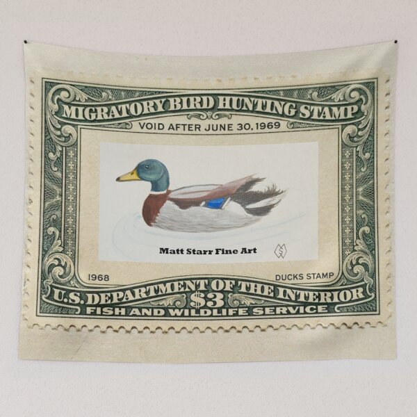 Item preview, Migratory Bird Hunting Stamp with mallard duck  designed and sold by Matt Starr Fine Art .