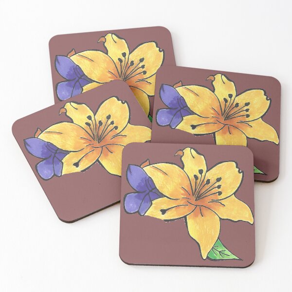 Item preview, Violet & Daffy - Hand Painted Floral Watercolor Sketch designed and sold by AJPrettyObscene.