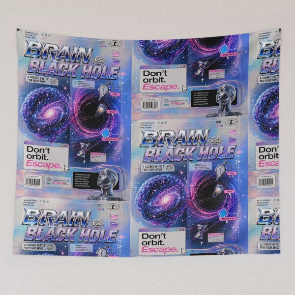 Item preview, Brain vs Black Hole – Y2K Cyber Aesthetic Escape designed and sold by Bulografik.