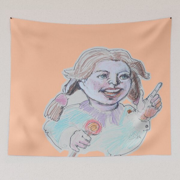 Item preview, Lollipop Little Girl (Original Drawing by ACCI) designed and sold by VanyssaGraphics.