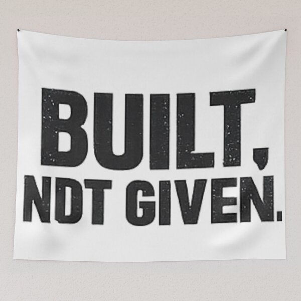 Item preview, Built Not Given – Gym Motivation Fitness Mindset Quote Design designed and sold by TrendForgePrints.