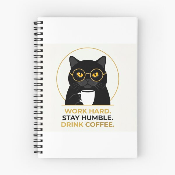 Item preview, Stoic Black Cat T-Shirt, Hustle Culture Gift, Corporate Coffee Lover Apparel, Gold Rim Glasses Cat, Work Hard Stay Humble, Funny Office Meme Tee, Minimalist Cat Lover Gift designed and sold by KisstyCats Studio.