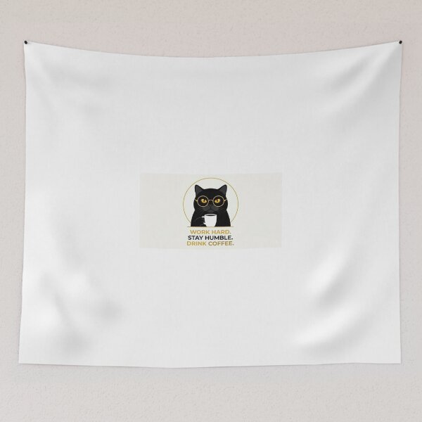 Item preview, Stoic Black Cat T-Shirt, Hustle Culture Gift, Corporate Coffee Lover Apparel, Gold Rim Glasses Cat, Work Hard Stay Humble, Funny Office Meme Tee, Minimalist Cat Lover Gift designed and sold by KisstyCats Studio.