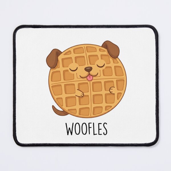 Item preview, Woofles Funny Dog Waffle Pun Cute Kawaii Breakfast designed and sold by TinyJoy Studio.
