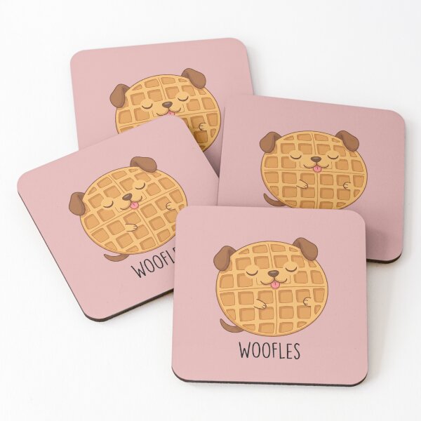 Item preview, Woofles Funny Dog Waffle Pun Cute Kawaii Breakfast designed and sold by TinyJoy Studio.
