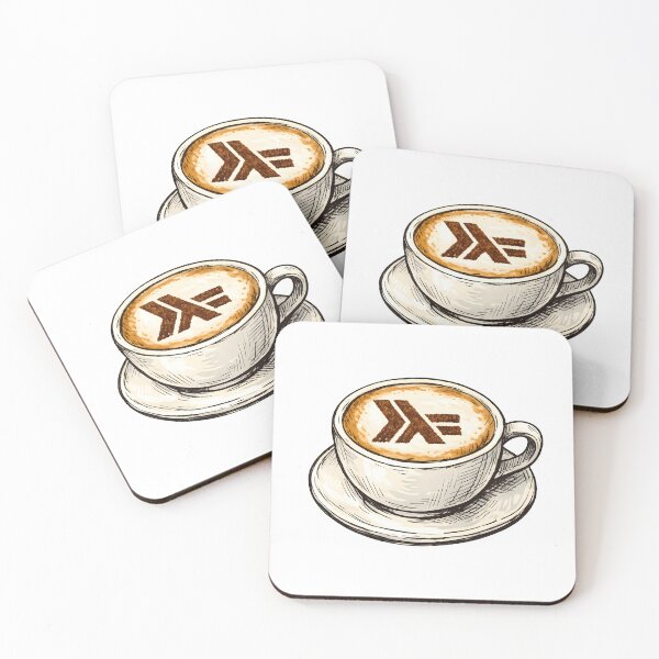Item preview, Haskell Coffee Latte Art Cappuccino Functional Programming Geek Design designed and sold by Nerd Romance Café.
