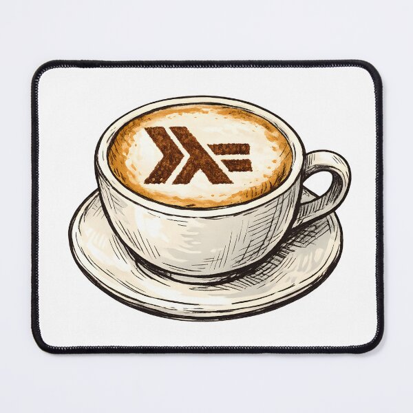 Item preview, Haskell Coffee Latte Art Cappuccino Functional Programming Geek Design designed and sold by Nerd Romance Café.