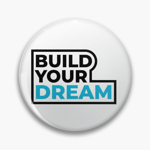 Item preview, "Build Your Dream" Motivational Text Sticker designed and sold by  Artify Lab.
