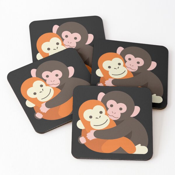 Item preview, Sweet Hugging Monkeys Cute Animal Design designed and sold by kioncoi84.