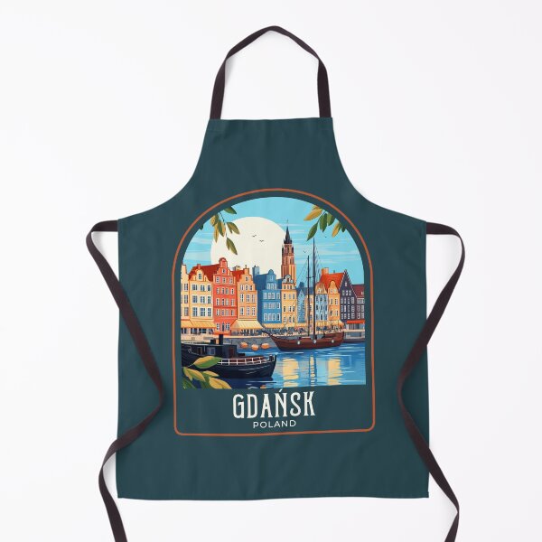 Item preview, Gdańsk Vintage Travel Illustration designed and sold by HomeLivingCo.