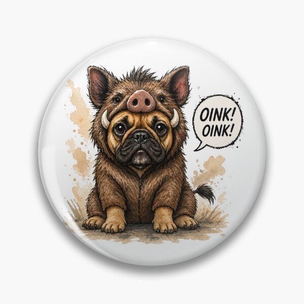 Item preview, Funny Boar Bulldog – Cute French Bulldog in Wild Boar Costume “OINK!” designed and sold by shallia.