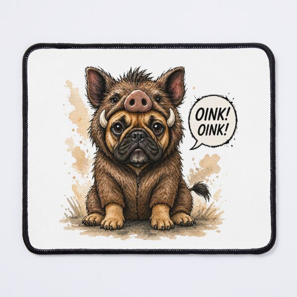 Item preview, Funny Boar Bulldog – Cute French Bulldog in Wild Boar Costume “OINK!” designed and sold by shallia.