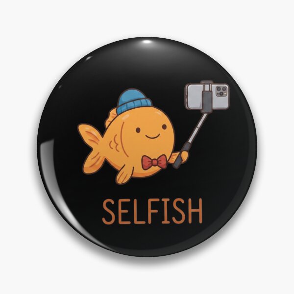 Item preview, Selfish Funny Selfie Fish Pun Cute Goldfish designed and sold by TinyJoy Studio.