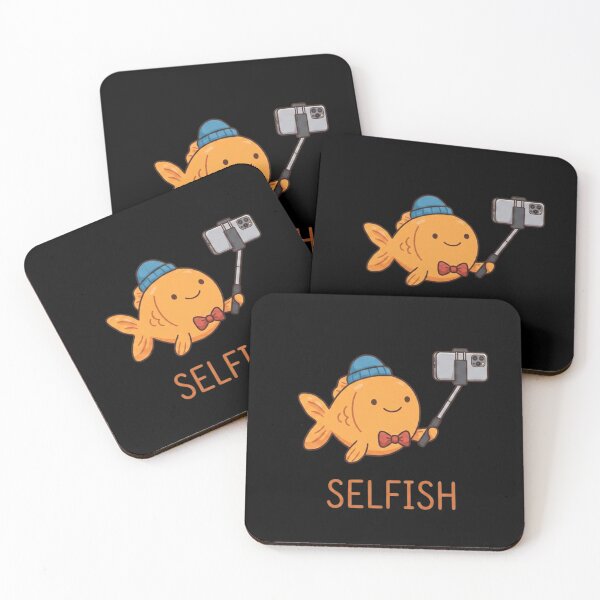 Item preview, Selfish Funny Selfie Fish Pun Cute Goldfish designed and sold by TinyJoy Studio.