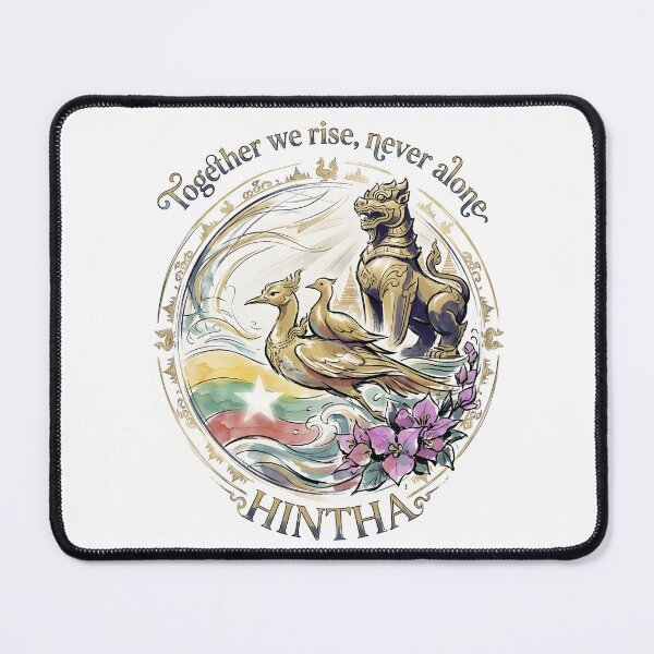 Item preview, Golden Myanmar Hintha and Chinthe Emblem Design designed and sold by VoidAnimeStudio.