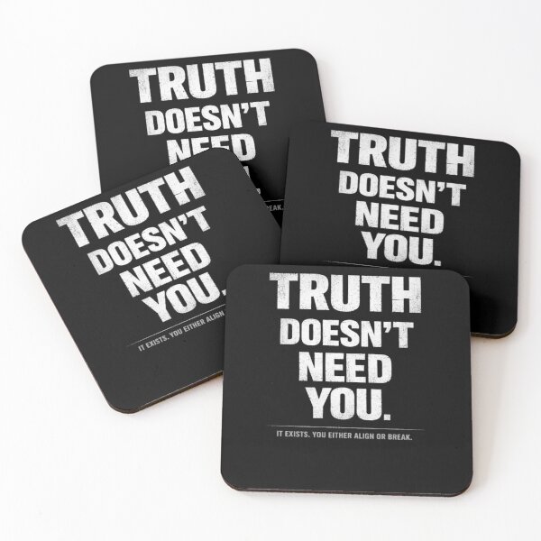 Item preview, Truth Doesn't Need You - Stoic Philosophy Quote - Minimalist Brutalist Typography Shirt designed and sold by MarioZ137.