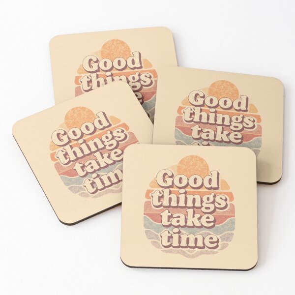 Item preview, Good Things Take Time – Burnout Relief Retro Quote | Overwhelmed & Slow Progress Motivation Aesthetic Sticker designed and sold by BukJus.