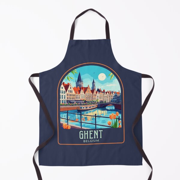 Item preview, Ghent Vintage Travel Illustration designed and sold by HomeLivingCo.