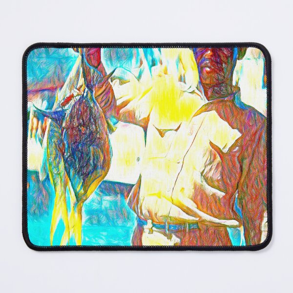 Item preview, Nassau, Bahamas, Fishing Boat Mate Holds Catch of Trigger Fish, Digital Illustration designed and sold by AMacGPhilly.