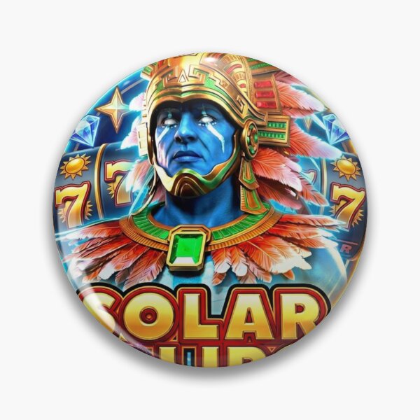 Item preview, Modern Golden Solar Eclipse Online Slots Aztec Art designed and sold by LABUTI-SHOP.
