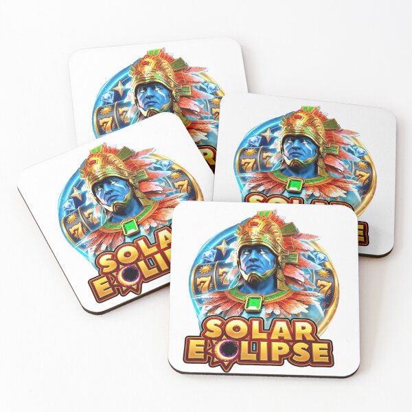Item preview, Modern Golden Solar Eclipse Online Slots Aztec Art designed and sold by LABUTI-SHOP.