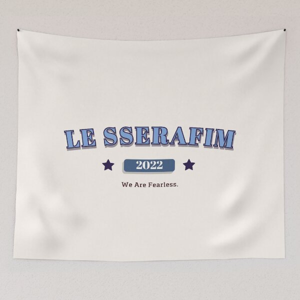 Item preview, LE SSERAFIM 2022 Varsity K-POP University Sweatshirt – We Are Fearless designed and sold by smeraldosecrets.