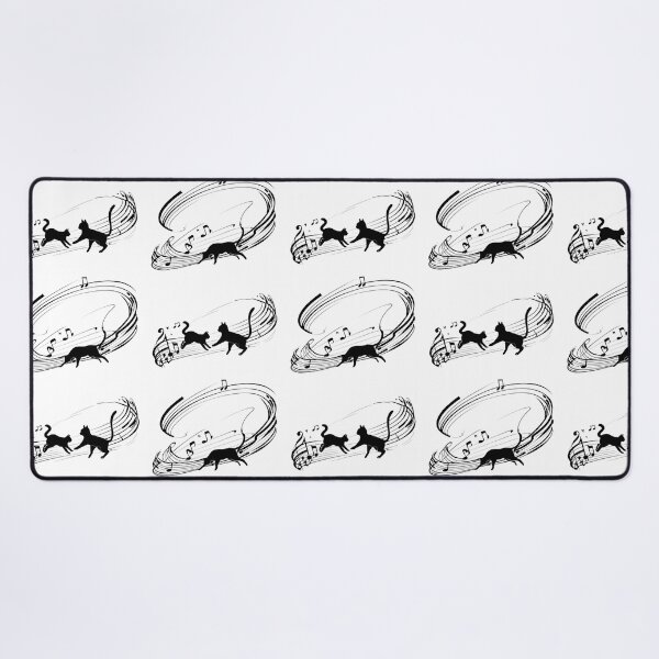Item preview, Musical Feline Symphony: Dancing Cats & Staff Lines designed and sold by Quotable Gear.