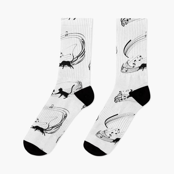 Item preview, Musical Feline Symphony: Dancing Cats & Staff Lines designed and sold by Quotable Gear.