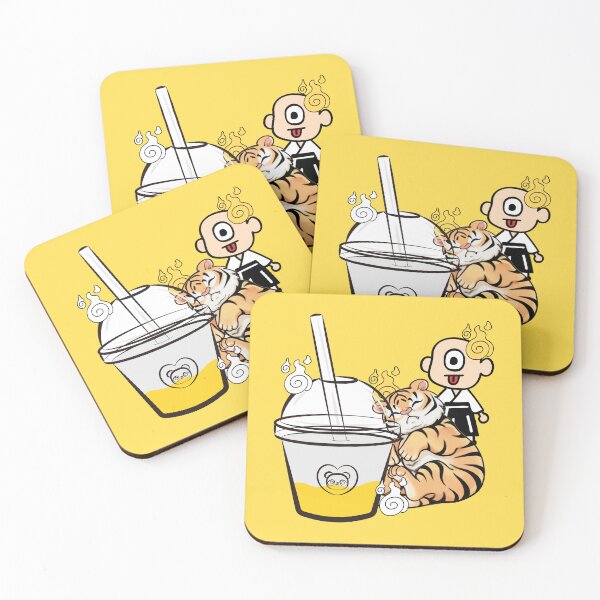 Item preview, Sleeping Kawaii Tiger, Bubble Tea & Hitotsume Kozo designed and sold by Kanniax.