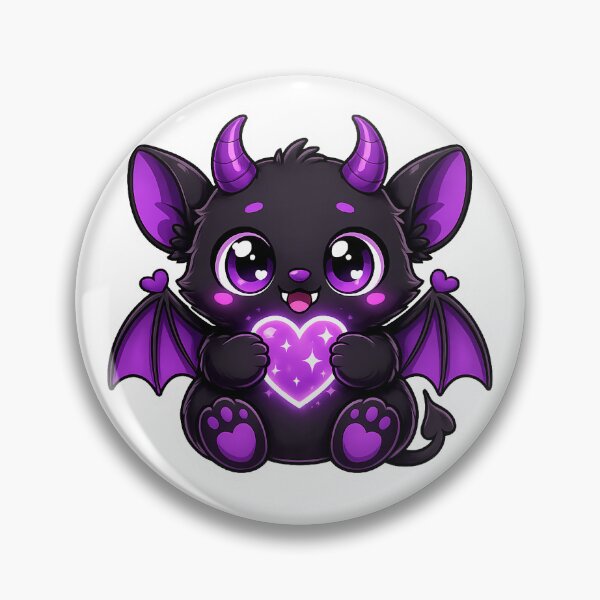 Item preview, Cute Demon Bat Holding Glowing Heart – Kawaii Gothic Creepy Cute designed and sold by UrsaForge.