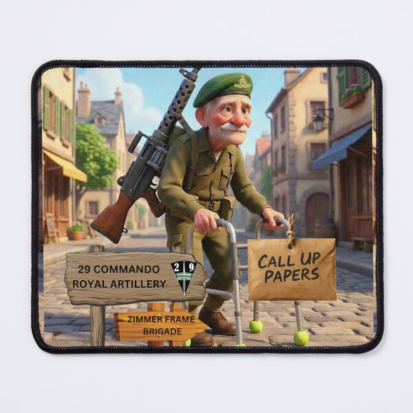 Item preview, 29 Commando Royal Artillery call up zimmer frame brigade designed and sold by Bootneckstore.
