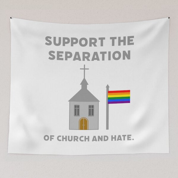 Item preview, Support the separation of church and hate. designed and sold by Rachel the Artist .