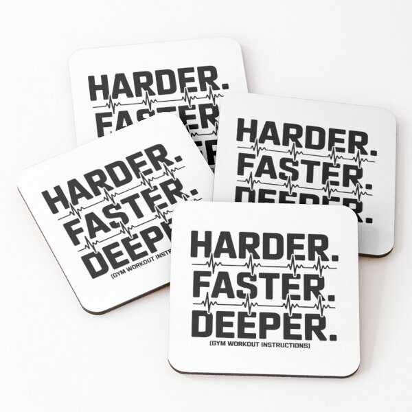 Item preview, Harder Faster Deeper ? Funny Gym Workout Shirt | Double Meaning Humor Tee ? | Sarcastic Fitness Gift | Unisex Gym Fashion | Bold Typography Workout Shirt designed and sold by Abhi0.