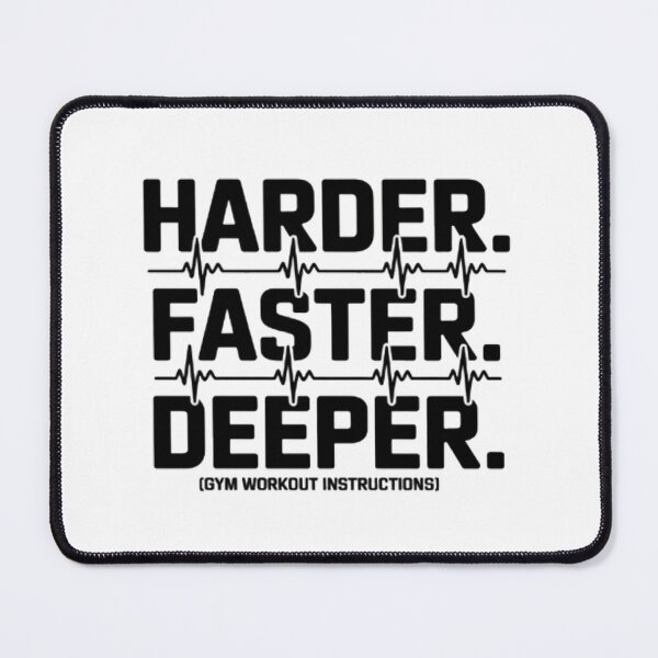 Item preview, Harder Faster Deeper ? Funny Gym Workout Shirt | Double Meaning Humor Tee ? | Sarcastic Fitness Gift | Unisex Gym Fashion | Bold Typography Workout Shirt designed and sold by Abhi0.