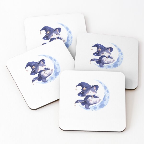 Item preview, Moonlight Cat Mage Anime Design, Cute Wizard Cat Aesthetic, Dreamy Night Character Graphic designed and sold by MouradStudio.