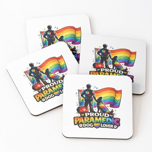Item preview, Pride Paramedic Dog Lover LGBTQ EMS EMT Rainbow First Responder Gift Proud Medic Dog Dad Mom designed and sold by Im-Ara.