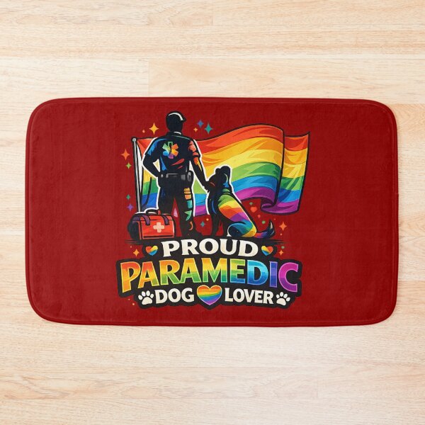 Item preview, Pride Paramedic Dog Lover LGBTQ EMS EMT Rainbow First Responder Gift Proud Medic Dog Dad Mom designed and sold by Im-Ara.