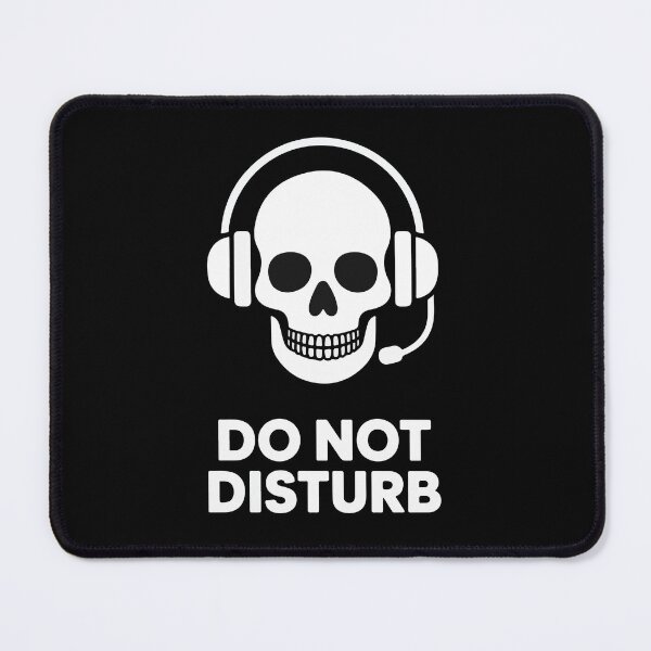 Item preview, Do Not Disturb – Skull Gamer Headset Dark Humor Design designed and sold by SkeletonMood.