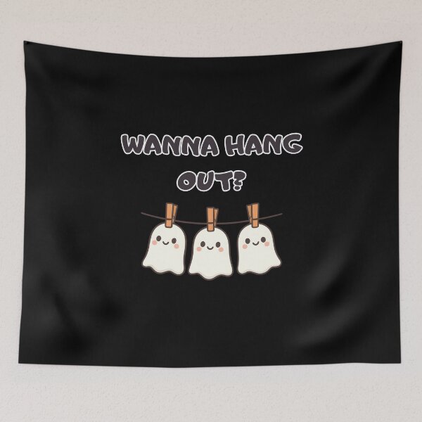 Item preview, Wanna hang out? Hanging sheet ghost. designed and sold by uunaa.