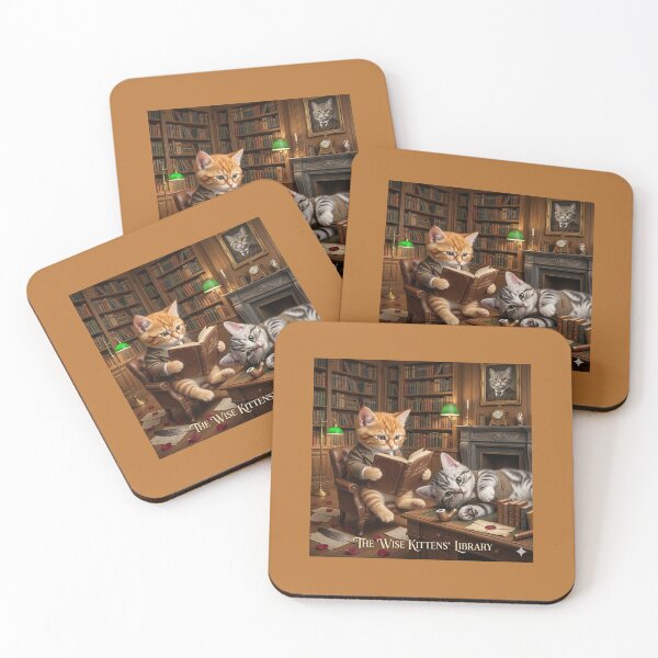 Item preview, ​The Wise Kittens' Library. designed and sold by JoyNest = "The nest of joy".