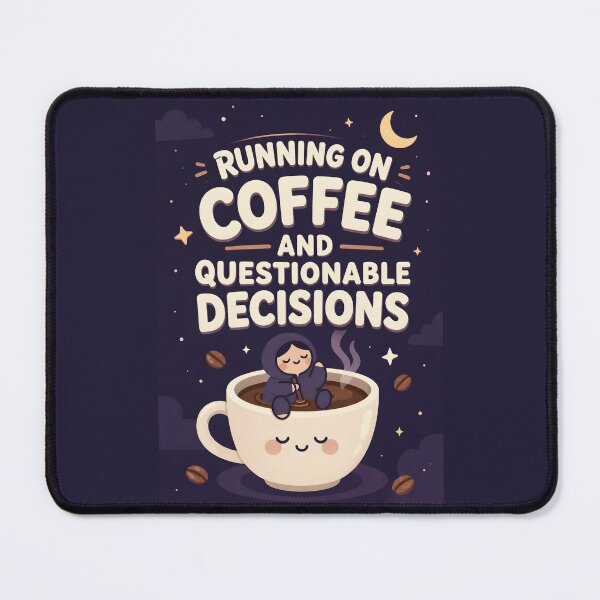 Item preview, Coffee and Questionable Decisions Illustration designed and sold by NEOCHRONOS.